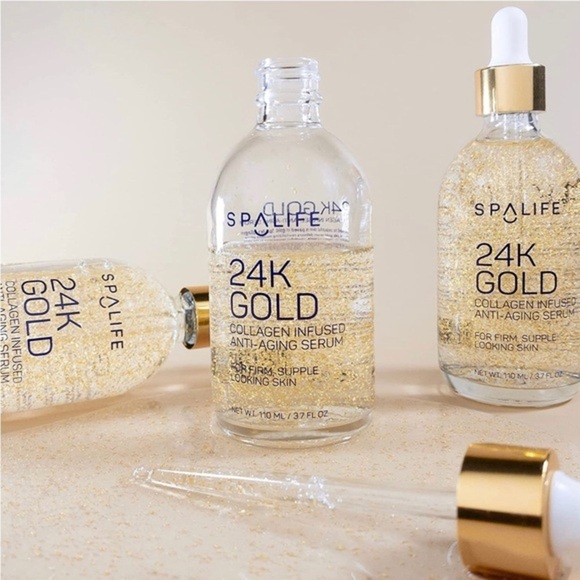 SpaLife Nourishing Anti-Aging 24k‎ Gold & Collagen infused facial serum new - Picture 4 of 7